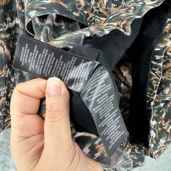 Ted Baker Jacket Womens 6 Inniza Cargo Urban Printed Pockets Camo Belted Green - Picture 13 of 14